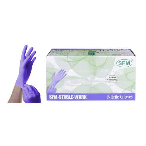 Перчатки медицинские SFM Hospital Products STABLE-WORK XS фиолетовый 50 пар в Неофарм