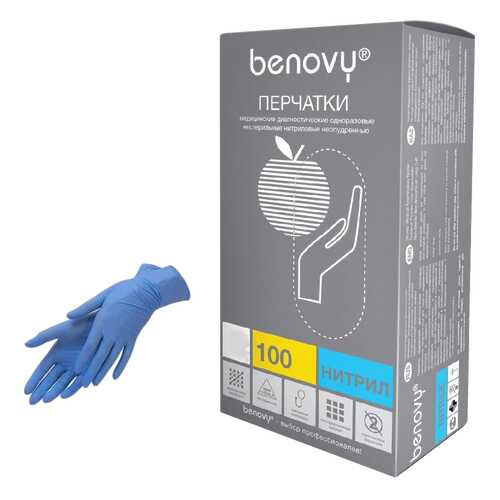 Перчатки нитриловые benovy nitrile chlorinated р.s, 6г, голубые, 100 пар в Неофарм