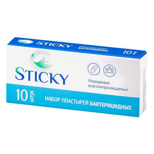 Пластырь бактерицидный Sticky невидимый 2,5 х 5,6 см 10 шт. в Неофарм