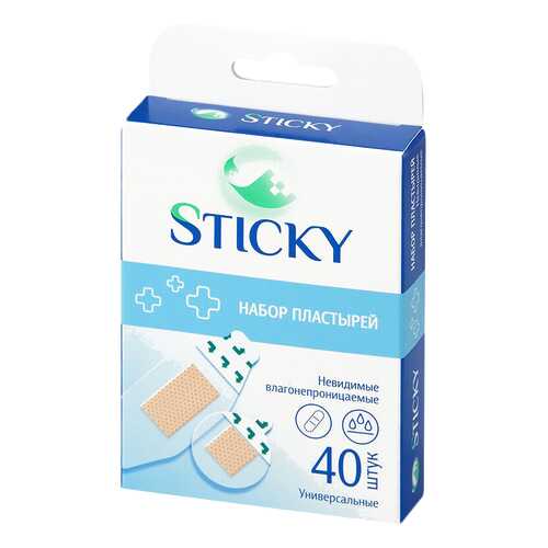 Пластырь Sticky влагостойкий невидимый набор 40 шт. в Неофарм