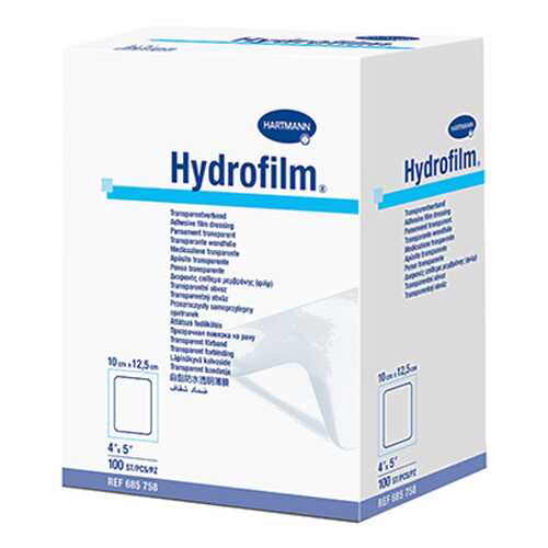 Самофиксирующаяся повязка HARTMANN Hydrofilm прозрачная 10 см х 12,5 см 100 шт. в Неофарм
