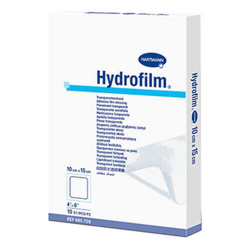 Самофиксирующаяся повязка HARTMANN Hydrofilm прозрачная 10 см х 15 см 10 шт. в Неофарм
