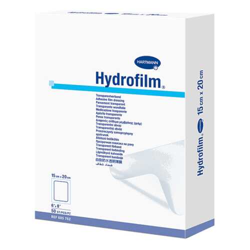 Самофиксирующаяся повязка HARTMANN Hydrofilm прозрачная 15 х 20 см 50 шт. в Неофарм