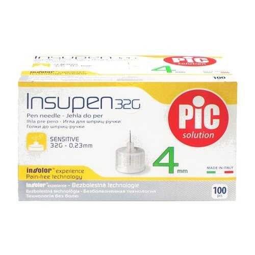 Иглы одноразовые Insupen к шприц-ручке 32G 0.23mm x 4mm 100 шт. в Неофарм