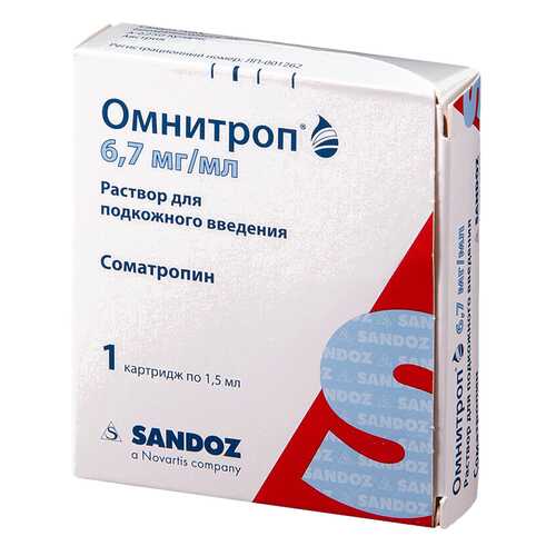 Омнитроп раствор для п/к введ. 6,7 мг/мл карт.1,5 мл (10 мг) №1 в Неофарм