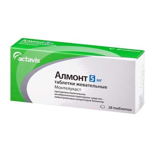 Алмонт таблетки жевательные 5 мг 28 шт. в Неофарм