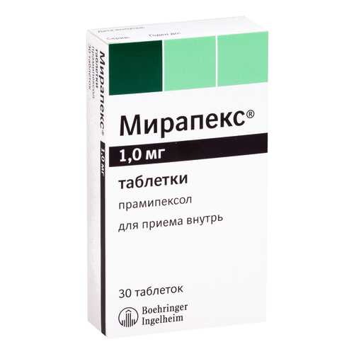 Мирапекс 1 мг таблетки 30 шт. в Неофарм