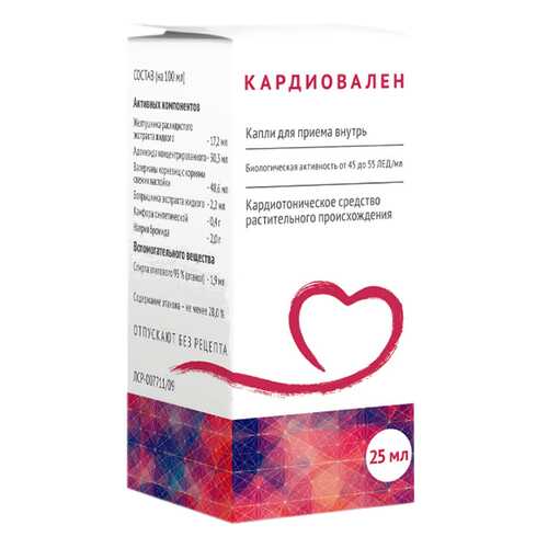 Кардиовален капли оралн фл-капел 25 мл в Неофарм
