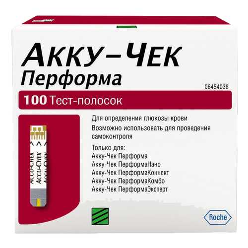Тест-полоски для глюкометра Roche Accu-Chek performa 100 шт. в Неофарм