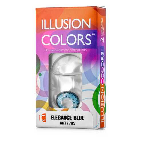 Контактные линзы ILLUSION colors Elegance 2 линзы -2.5D blue синий в Неофарм