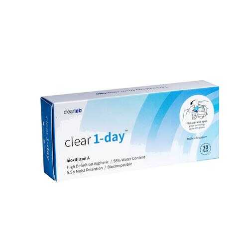 Контактные линзы ClearLab Clear 1-Day 30 линз R 8.7 +01,50 в Неофарм