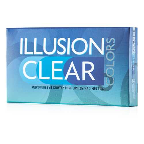 Контактные линзы ILLUSION colors Clear 2 линзы -2.5D прозрачные в Неофарм