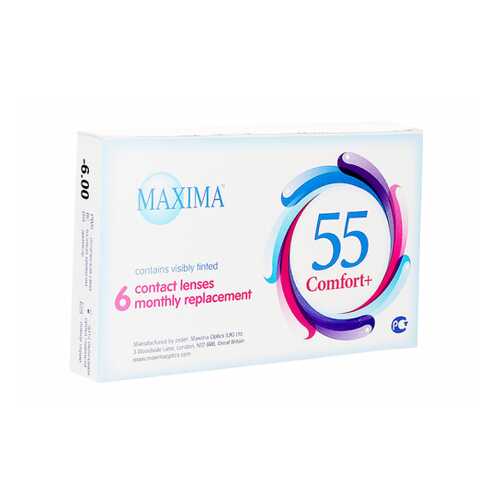 Контактные линзы Maxima 55 Comfort Plus 6 линз R 8,6 -1,25 в Неофарм