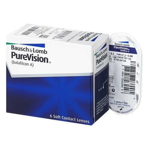 Контактные линзы PureVision 6 линз R 8,3 -2,50 в Неофарм