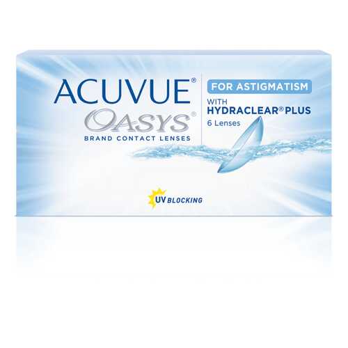 Контактные линзы Acuvue Oasys for Astigmatism with Hydraclear Plus 6 линз -6,00/-2,25/110 в Неофарм