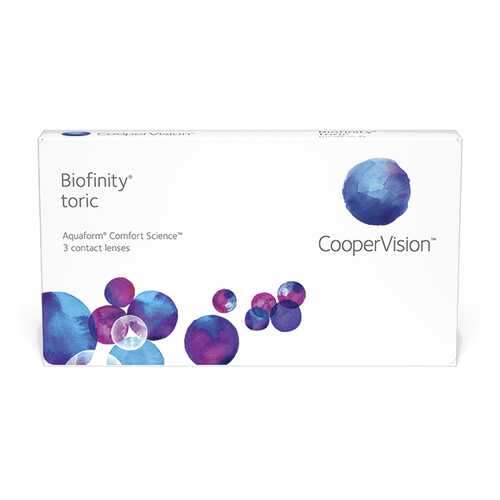 Линзы контактные CooperVision Biofinity Toric 3 шт. +8/1,75/180 в Неофарм