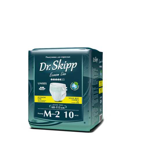 Подгузники для взрослых Dr. Skipp Econom Line размер М 10 шт. в Неофарм