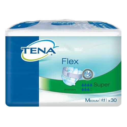 Подгузники для взрослых с поясом, M, 30 шт. Tena Flex Super в Неофарм