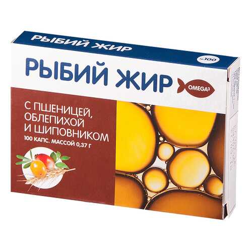 Рыбий жир PL с маслом зародышей пшеницы облепихи и шиповника капсулы 100 шт. в Неофарм