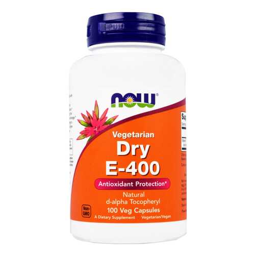 Витамин E NOW Dry Vegetarian E-400 d-alpha Tocopheryl 100 капс. в Неофарм